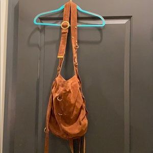 Brown suede Free People bag